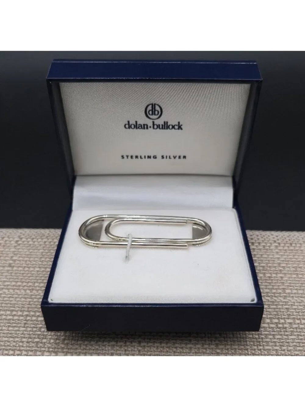 Dolan Bullock Sterling Silver Paperclip Money Clip with Original Box B1314